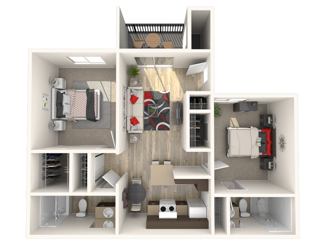 Cypress (2x2 W/D) 1039 1039 floor plan